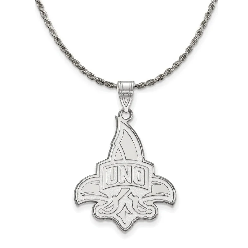 Sterling Silver U. of New Orleans XL Pendant Necklace