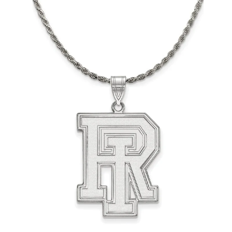 Sterling Silver U. of Rhode Island XL Pendant Necklace