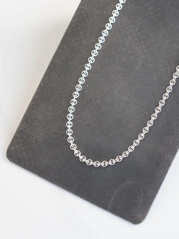 Smoky glass necklace-Silver Disc Necklace