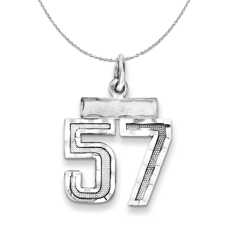 Trefoil knot necklace-Sterling Silver, Varsity Collection, Small D/C Number 57 Necklace