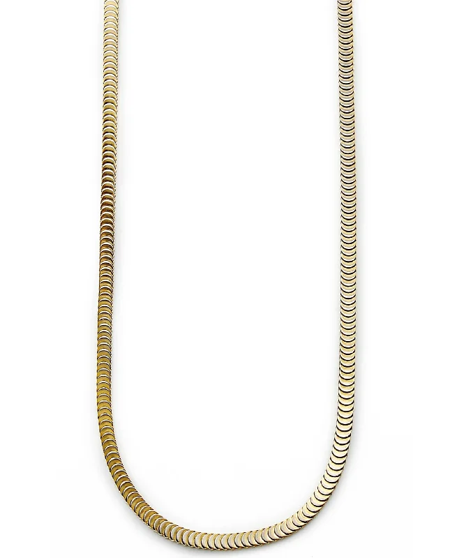 Frosted glass necklace-Sutton Stainless Steel Snake Chain Necklace