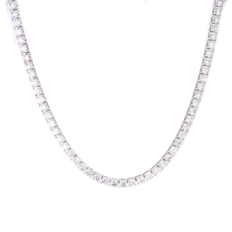 Rattan chain necklace-10.87 ctw Lab Grown Diamond Eternity Necklace