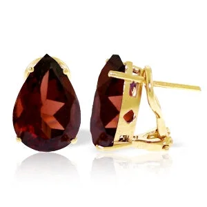 Prehistoric earrings-10 Carat 14K Solid Yellow Gold Inspiration Garnet Earrings