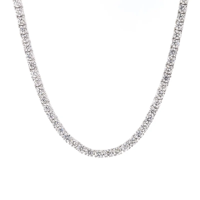 Crowned gem necklace-12.10 ctw Diamond Eternity Necklace