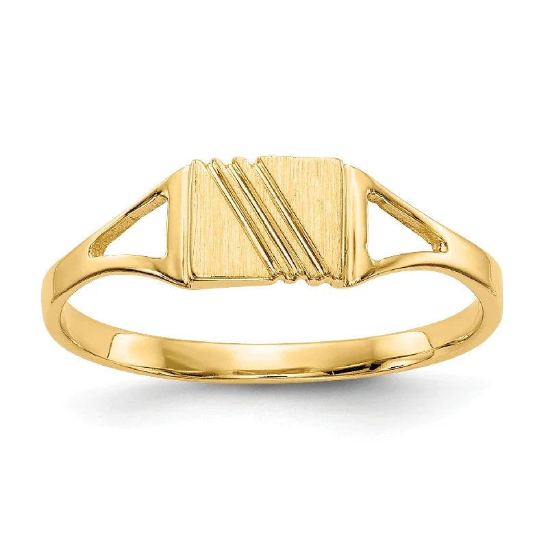 Nordic braid ring-14KT Yellow Gold Childrens Ring; Size 3