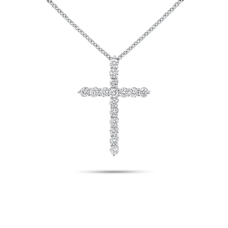 Prairie grass necklace-0.74 ct Diamond Cross Pendant