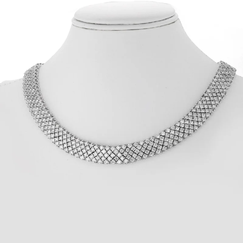 Prehistoric necklace-27.91 ctw Diamond Eternity Necklace