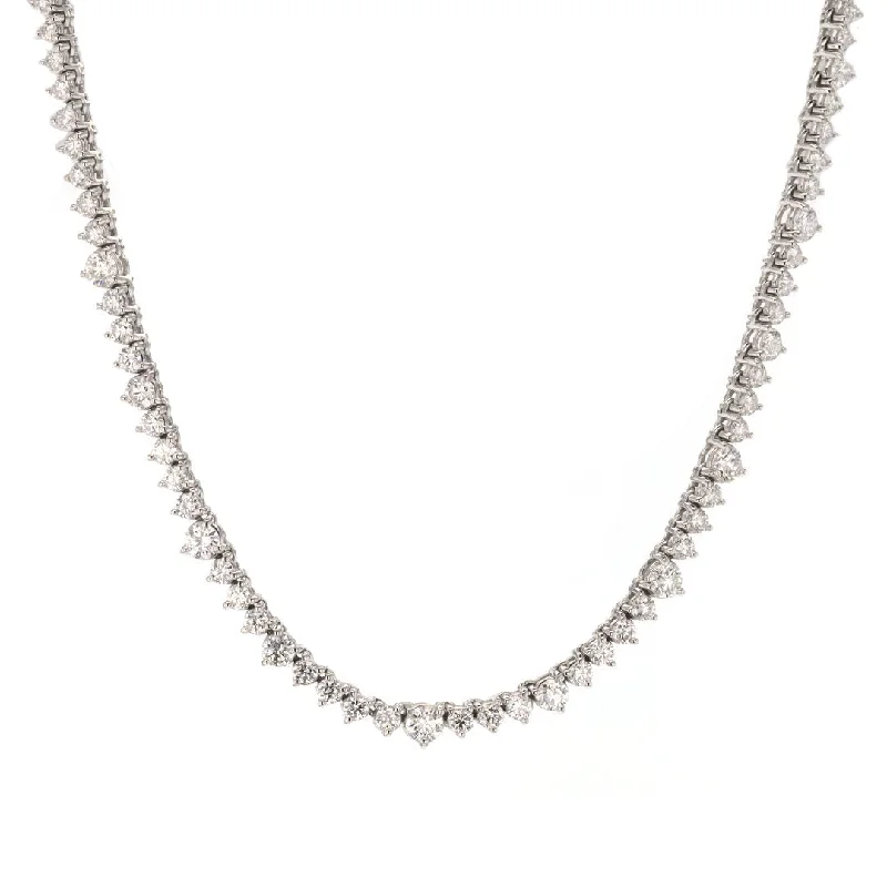 Tiered stone necklace-3.44 ctw Diamond Necklace