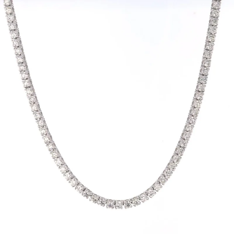 Bunched chain necklace-8.40 ctw Diamond Eternity Necklace