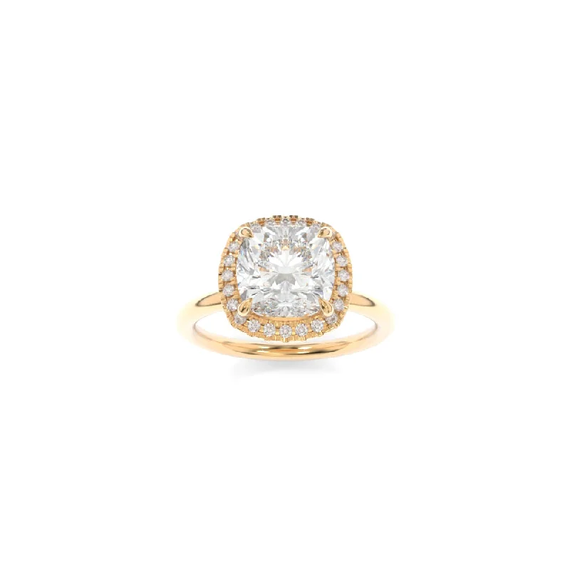 Recycled object ring-Alexis Solitaire Cushion