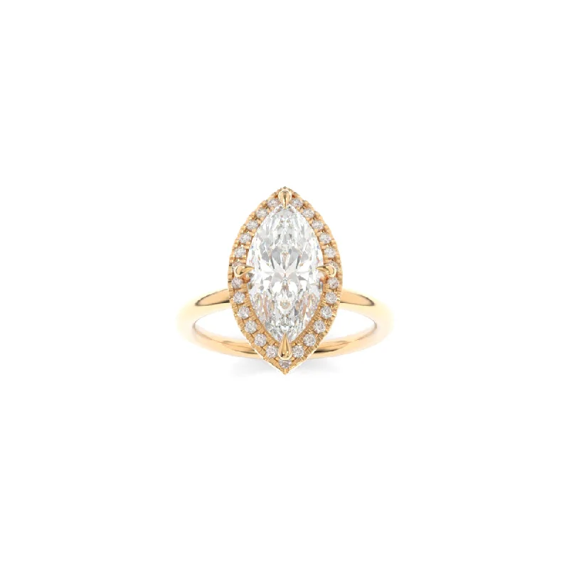 Overlapping scale ring-Alexis Solitaire Marquise