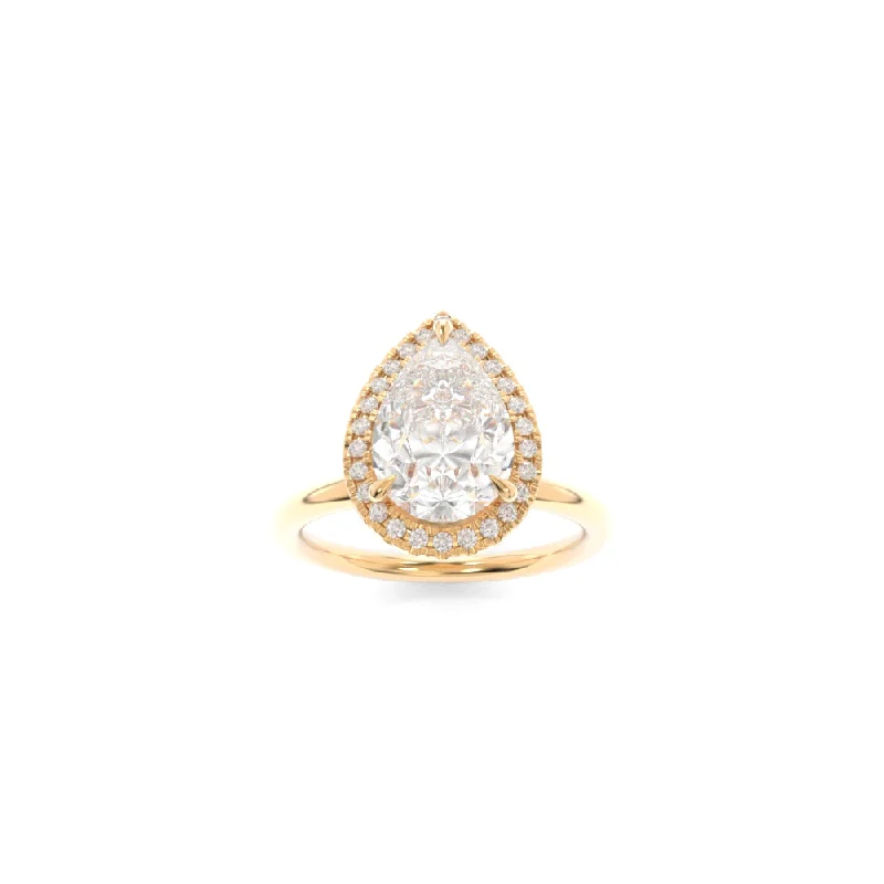 Cavern band ring-Alexis Solitaire Pear