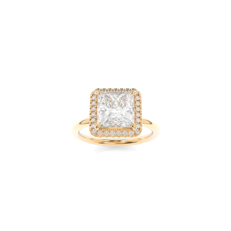 Scored shank ring-Alexis Solitaire Princess