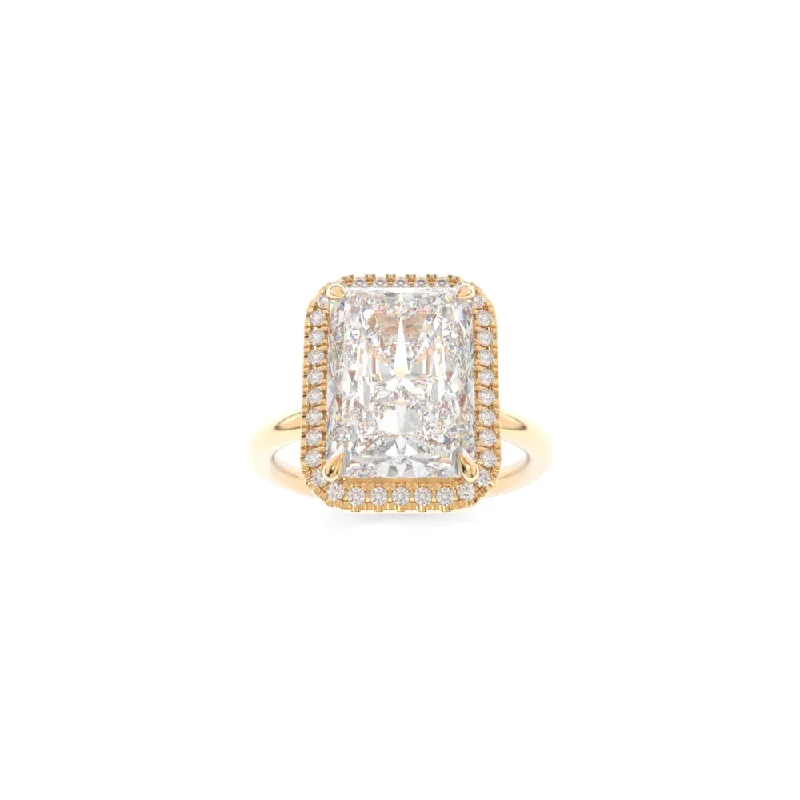 Quilted pattern ring-Alexis Solitaire Radiant