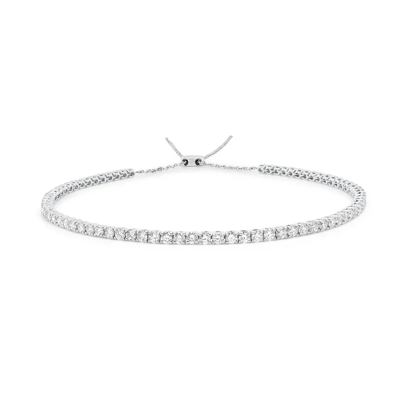 Prismatic light necklace-3.41 CT Diamond Adjustable Tennis Choker