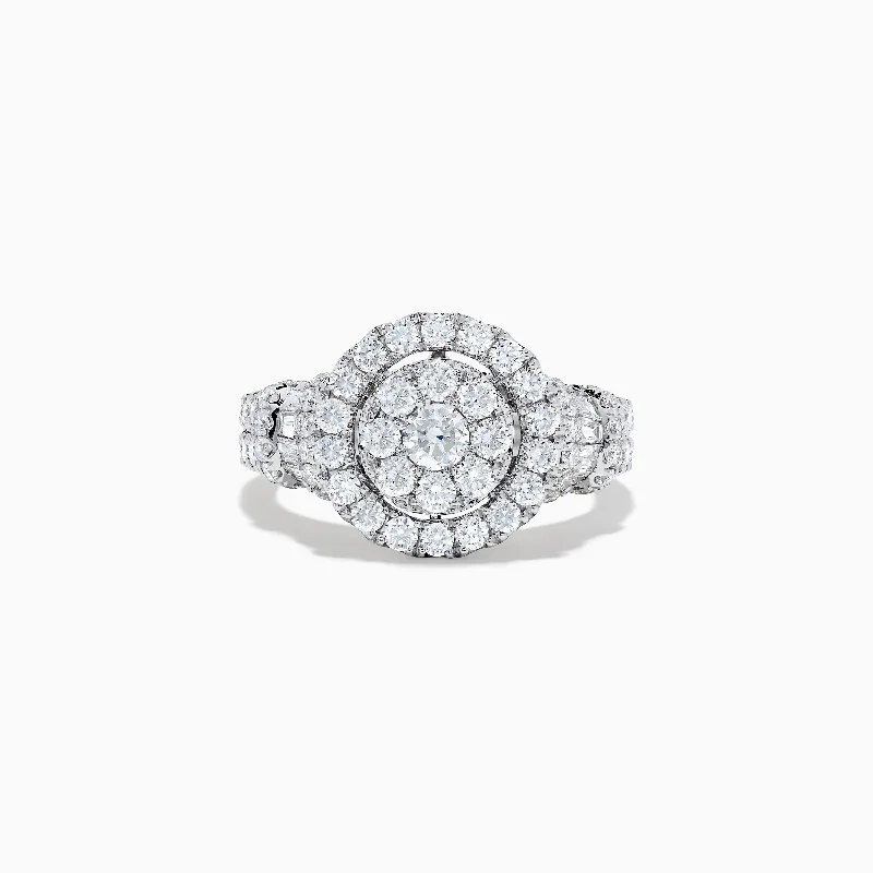 Radial star ring-Bouquet 14K White Gold Diamond Ring