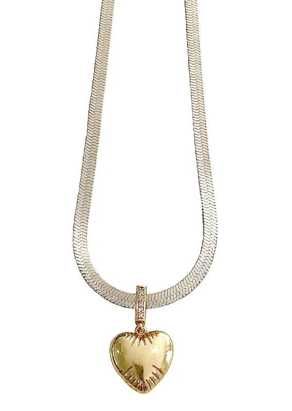 Scored chain necklace-Lennon Necklace