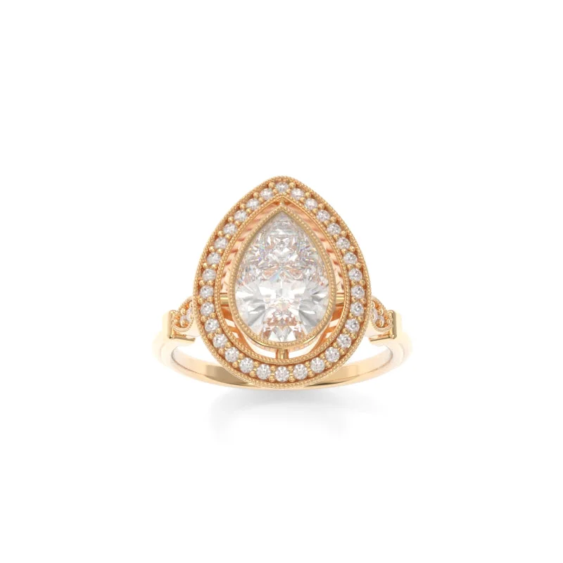 Cluster set ring-Lillian Ring Pear