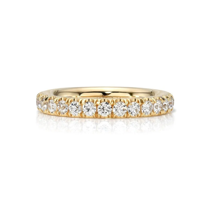 Arched shank ring-Single Stone Leda Eternity Band