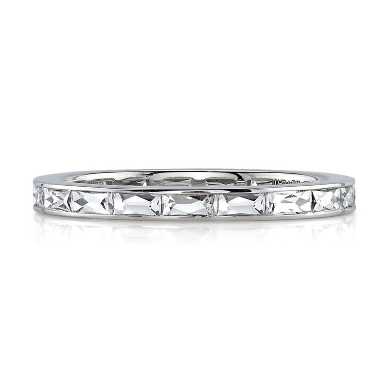 Cedar nut ring-Single Stone Platinum Emma Band