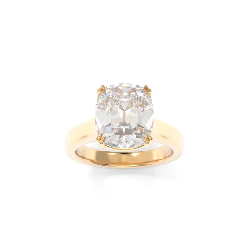 Lined stone ring-Sloan Solitaire Old Mine Cushion