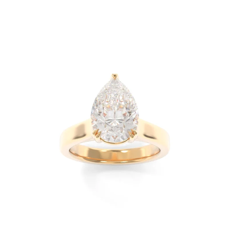 Welded edge ring-Sloan Solitaire Pear