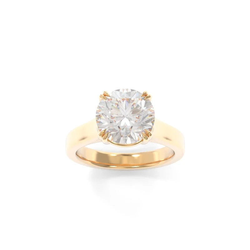 Lattice texture ring-Sloan Solitaire Round