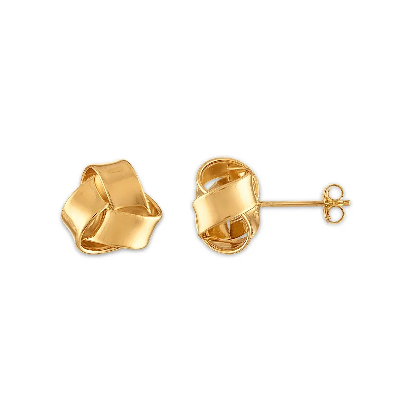 Heritage mine earrings-10KT Yellow Gold Stud Love Knot Earrings