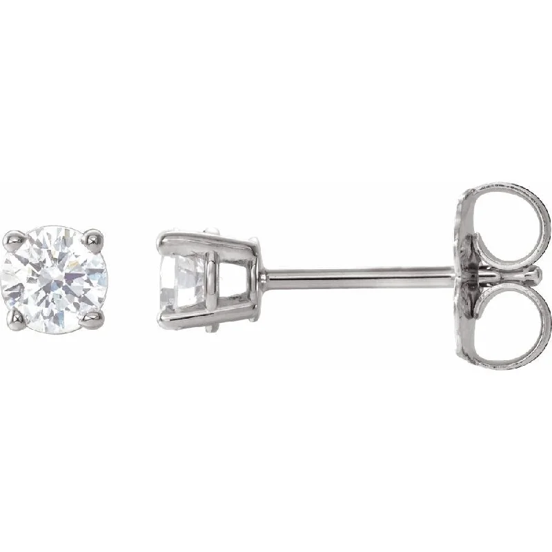 Haze quartz earrings-14k White Gold 1/3 CTW Diamond Stud Earring for Women