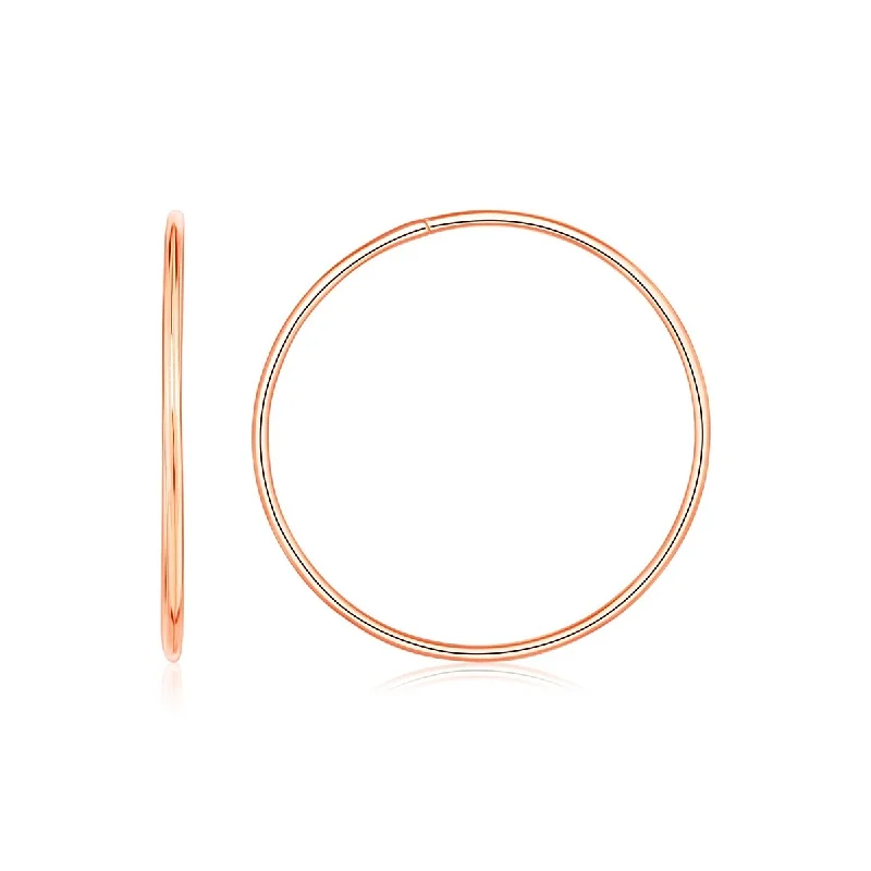 Gothic revival earrings-Endless Hoop Style Earrings in 14K Rose Gold