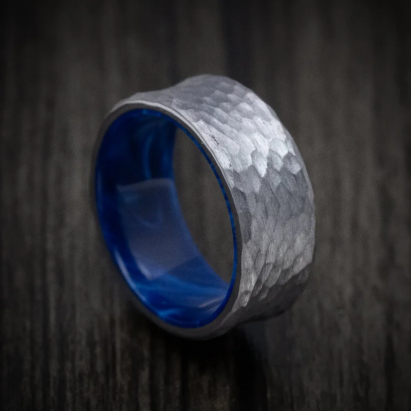 Chalk speck ring-Tantalum and Juma Sleeve Men's Ring Custom Made Band