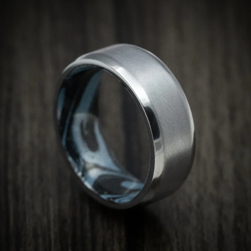 Trefoil knot ring-Tantalum and SpectraMokume Sleeve Custom Made