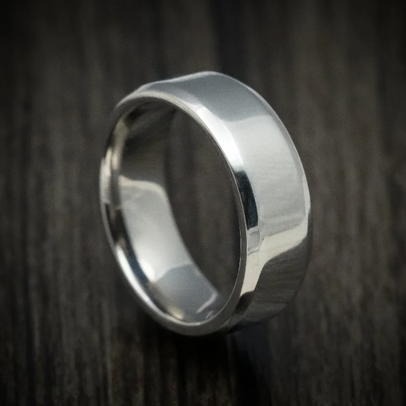 Quilted pattern ring-Titanium Classic Style Men's Ring Custom Made Band