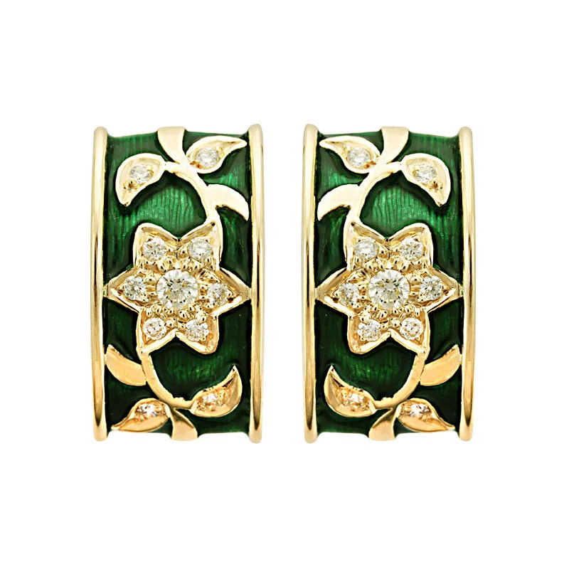 Earrings-Diamond (Enamel)