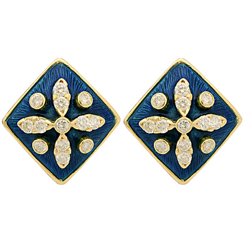 Earrings-Diamond (Enamel)