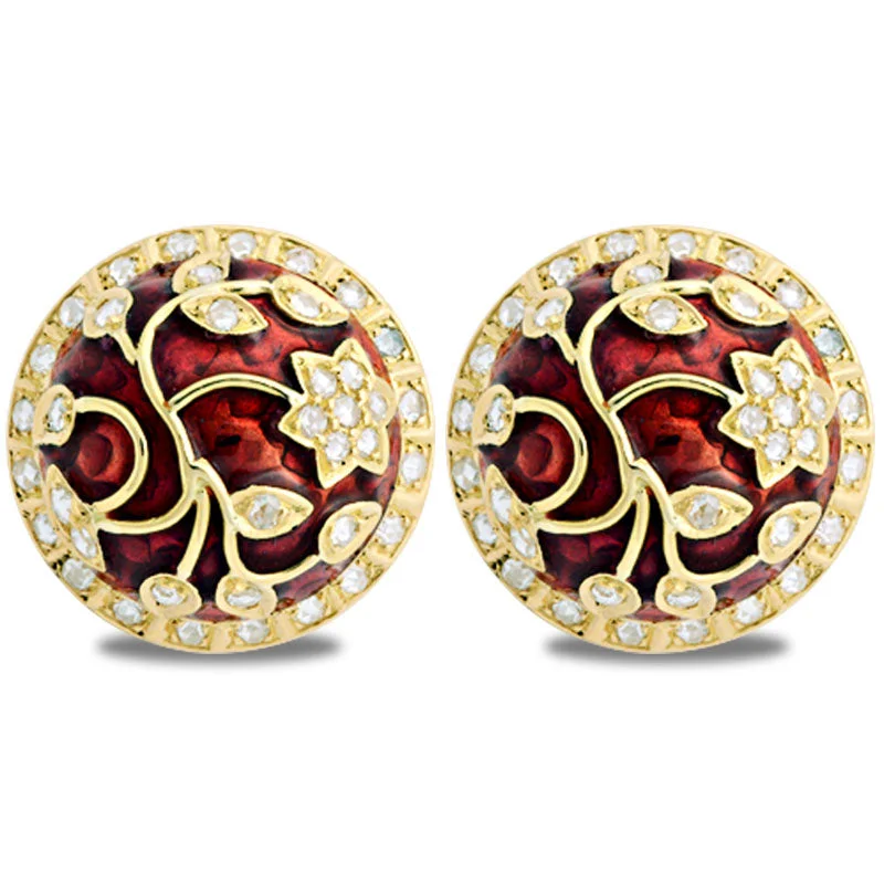 Earrings-Diamond (Enamel)