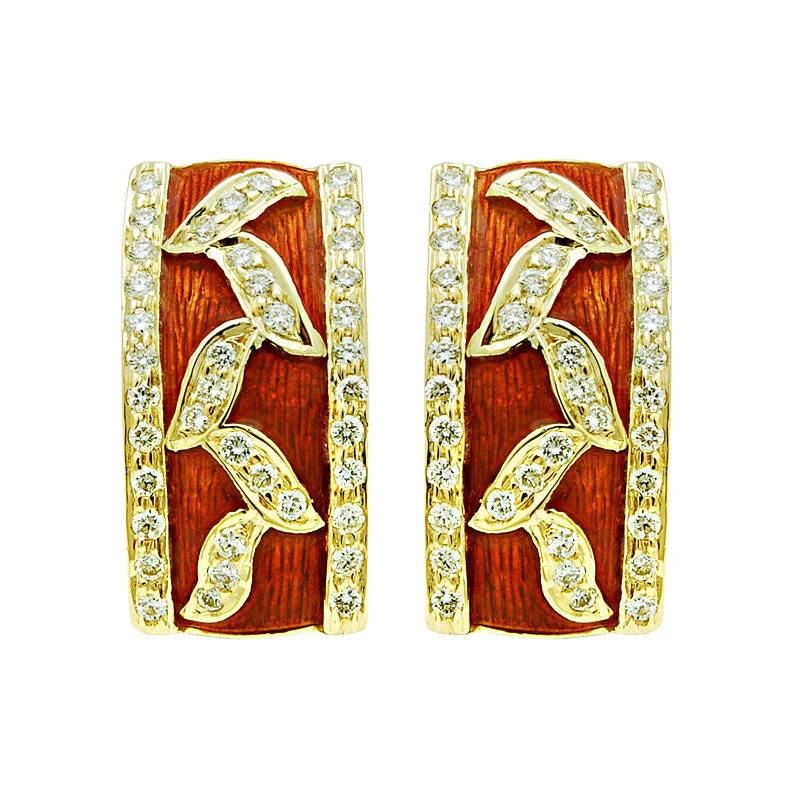 Earrings-Diamond (Enamel)