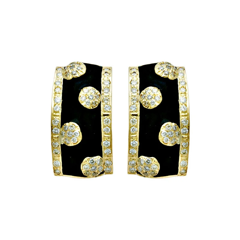 Earrings-Diamond (Enamel)