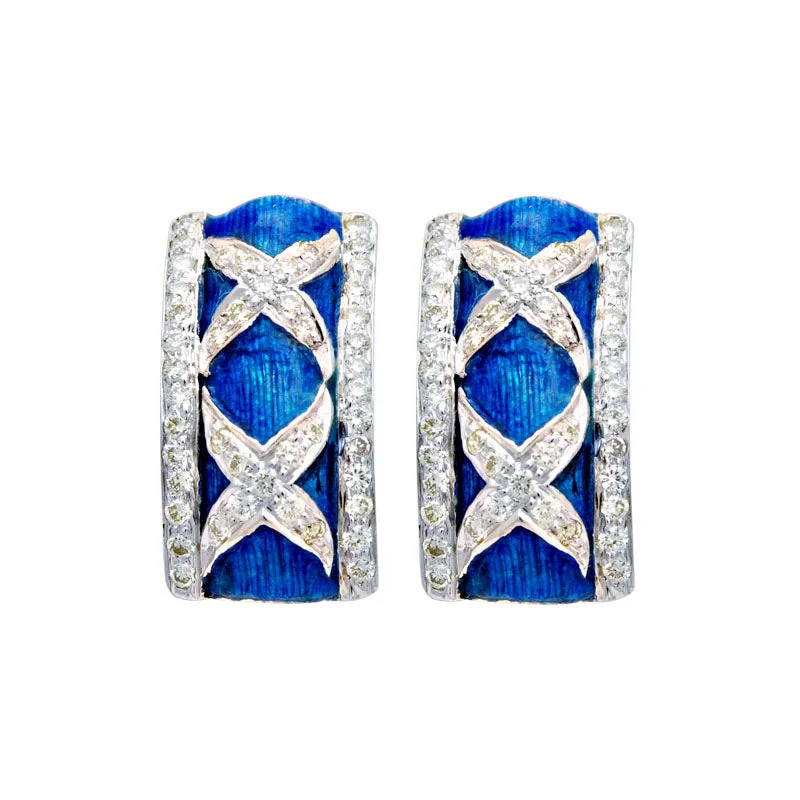 Earrings-Diamond (Enamel)