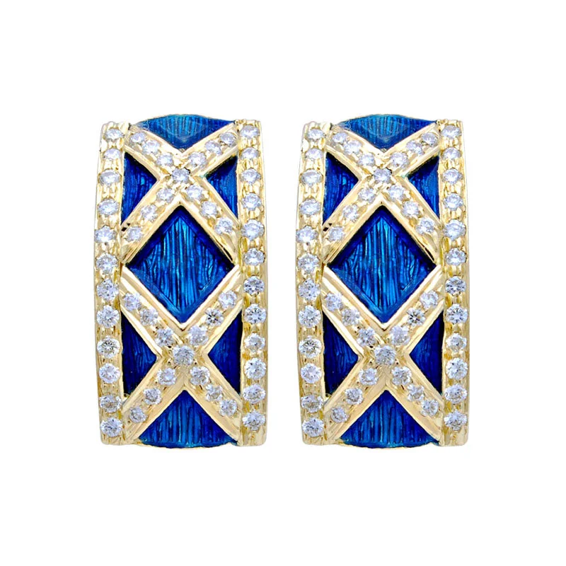 Earrings-Diamond (Enamel)