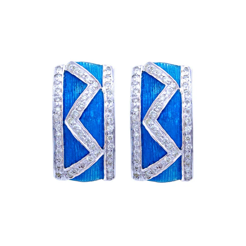 Earrings-Diamond (Enamel)