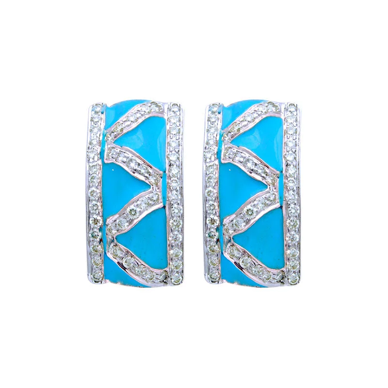 Earrings-Diamond (Enamel)