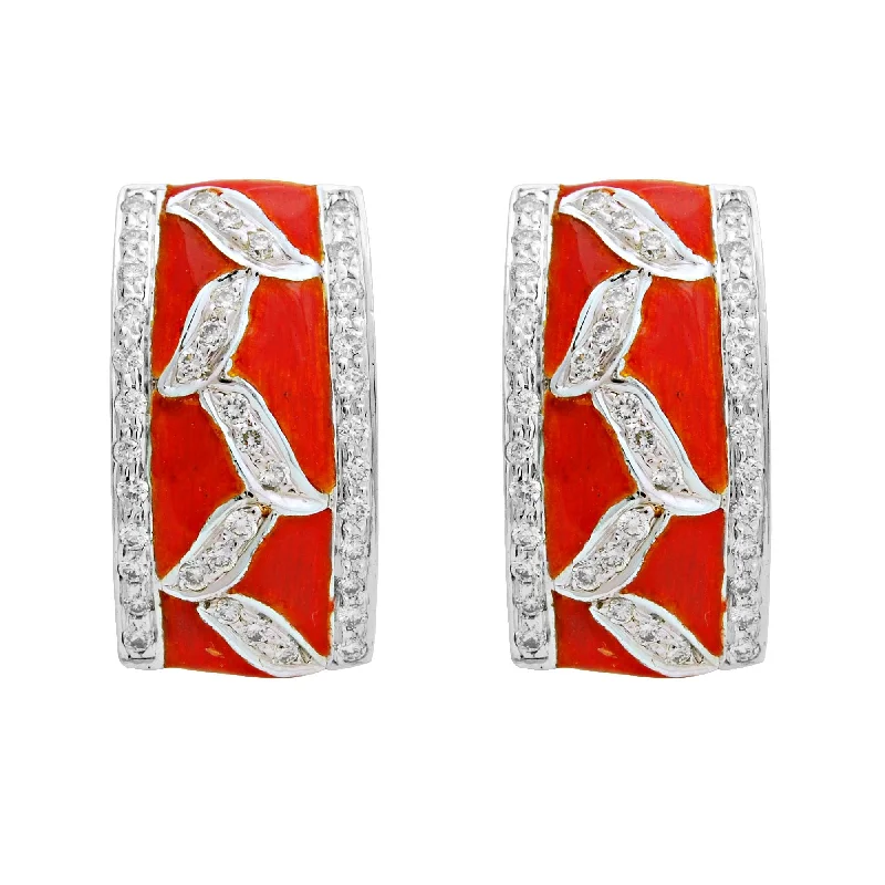 Earrings-Diamond (Enamel)