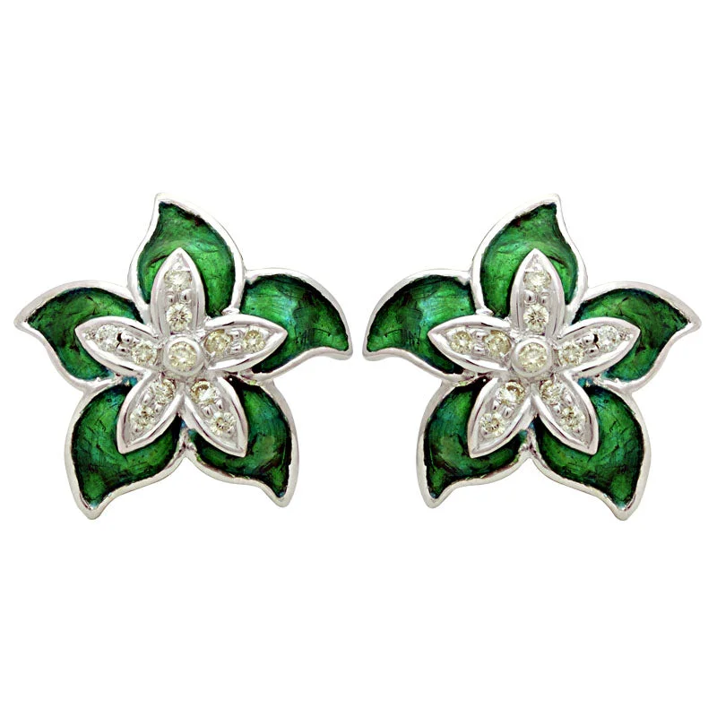 Earrings-Diamond (Enamel)