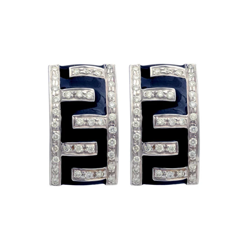 Earrings-Diamond (Enamel)