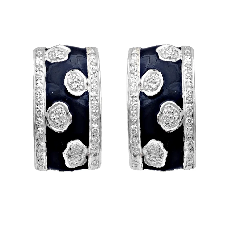 Earrings-Diamond (Enamel)