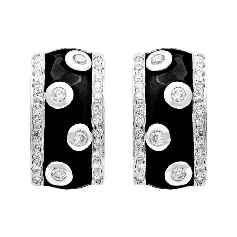 Earrings-Diamond (Enamel)