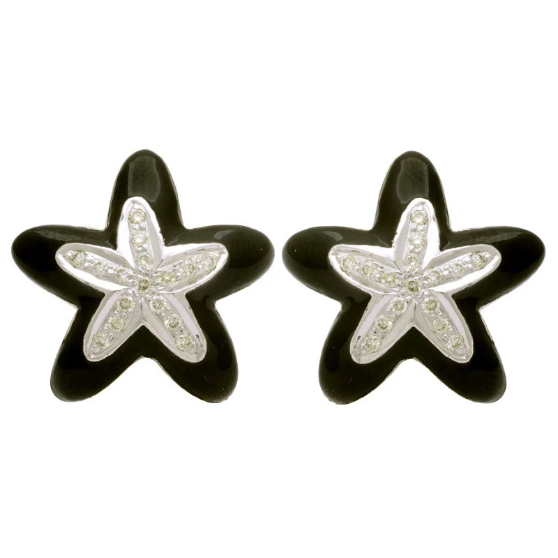 Earrings-Diamond (Enamel)