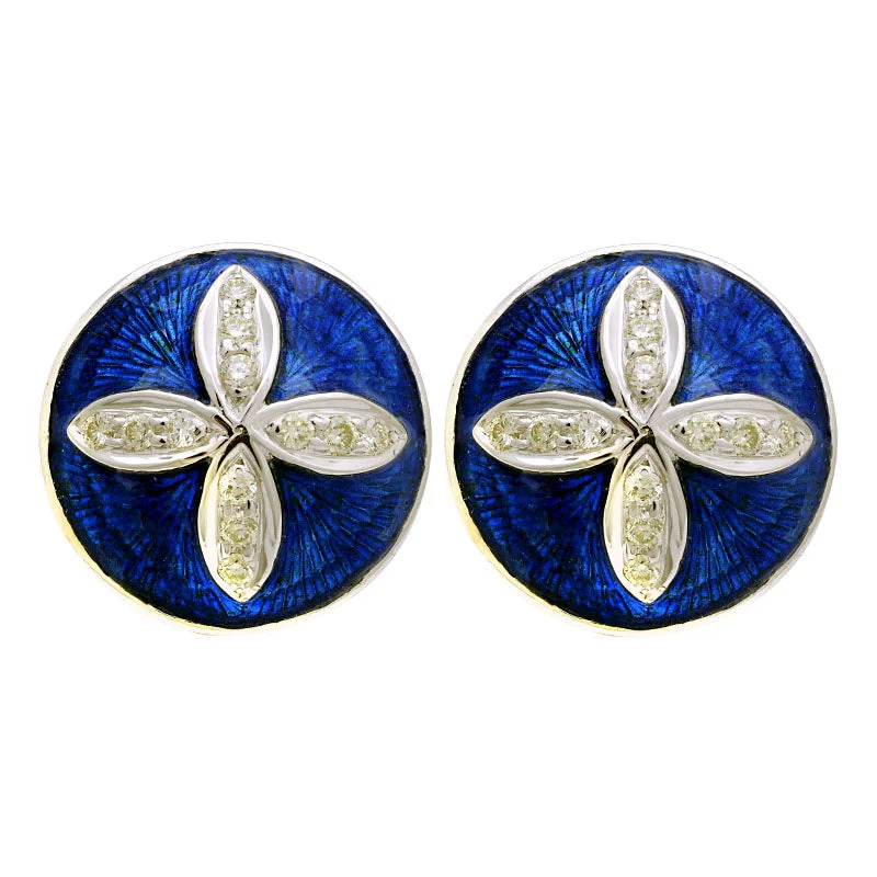 Earrings-Diamond (Enamel)