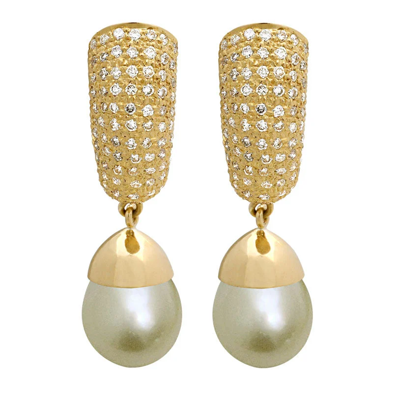 Earrings-South Sea Pearl and Diamond